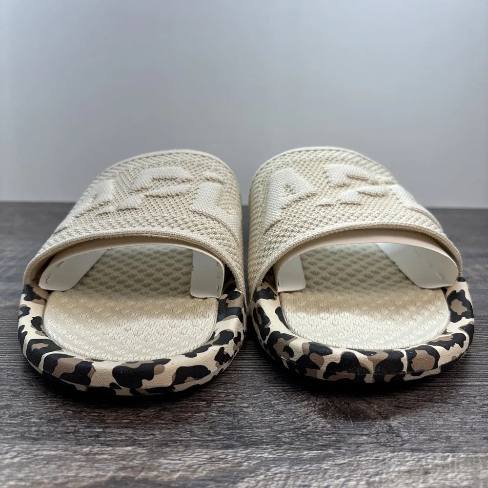 APL Slides Men's 11‎ BL TechLoom Parchment/Leopard Sandals NEW